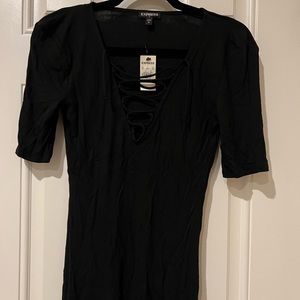 NWT Express Crisscross Front Shirt